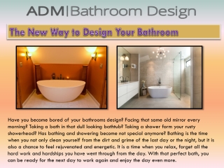 The New Way to Design Your Bathroom