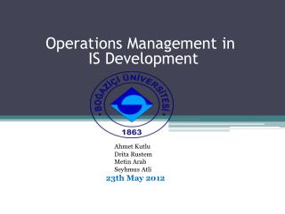 Operations Management in IS Development