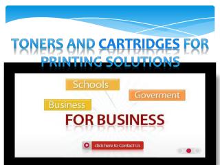 toners and cartridges for printing solutions