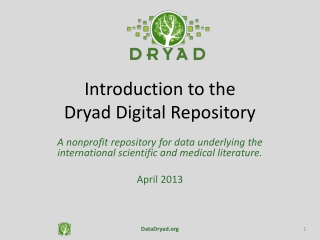 Introduction to the Dryad Digital Repository