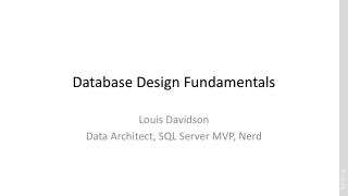 Database Design Fundamentals