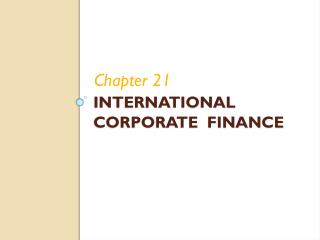 International corporate finance