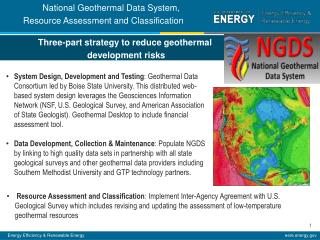Three-part strategy to reduce geothermal development risks