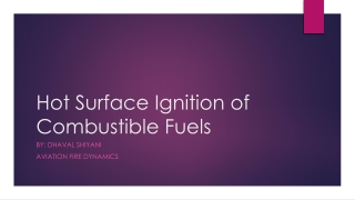 Hot Surface Ignition of Combustible Fuels