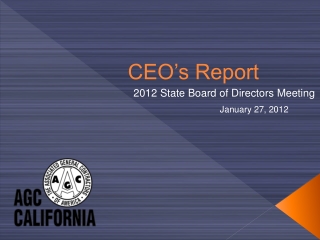 CEO’s Report