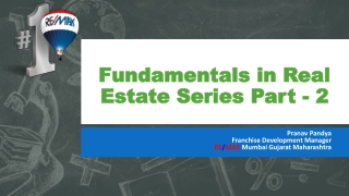 Fundamentals in Real Estate Series Part - 2 Marketing