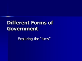 Different Forms of Government