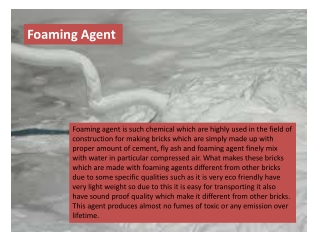 Foaming agent clc blocks, bricks and cellular light Concrete