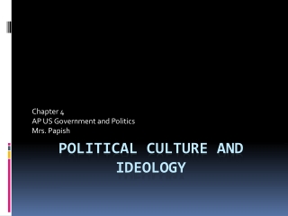 Political culture and ideology