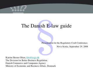 The Danish E-law guide