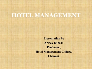 Hotel Management