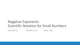 Negative Exponents Scientific Notation for Small Numbers
