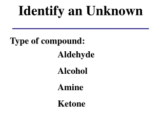 Identify an Unknown
