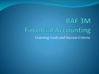 BAF 3M Financial Accounting