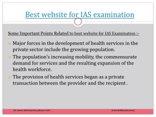 Most visited best website for IAS examination