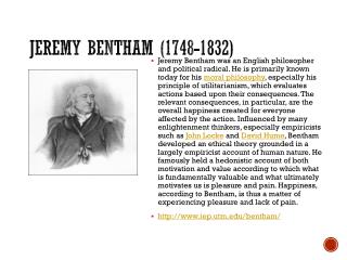 Jeremy Bentham (1748-1832)
