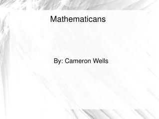 Mathematicans