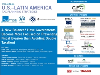 U.S.-Latin America Tax Planning Strategies June 6, 2014