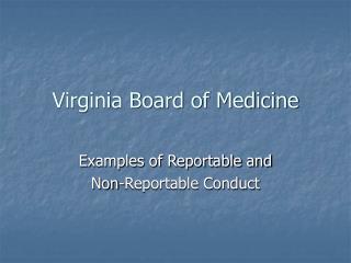 Virginia Board of Medicine