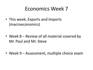 Economics Week 7