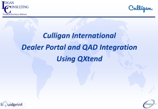 Culligan International Dealer Portal and QAD Integration Using QXtend