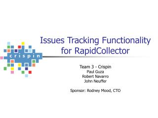 Issues Tracking Functionality for RapidCollector