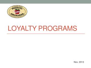 Loyalty Programs