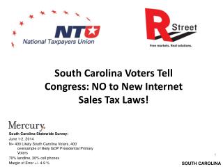 South Carolina Voters Tell Congress: NO to New Internet Sales Tax Laws!