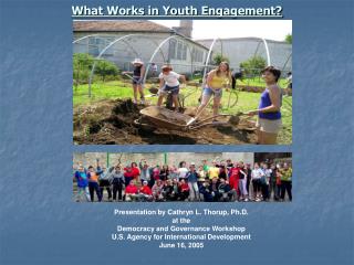 What Works in Youth Engagement?