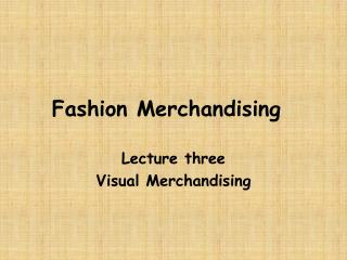 Fashion Merchandising