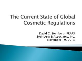 The Current State of Global Cosmetic Regulations