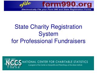 State Charity Registration System for Professional Fundraisers