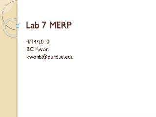 Lab 7 MERP