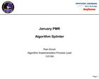 january pmr algorithm splinter