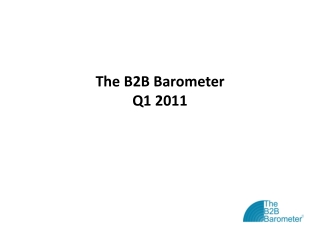 The B2B Barometer Q1 2011