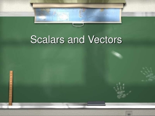 Scalars and Vectors