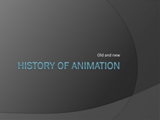 History of animation
