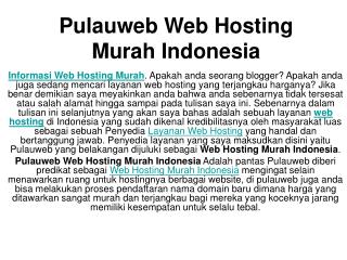 pulauweb web hosting murah indonesia