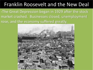 Franklin Roosevelt and the New Deal