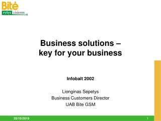 Business solutions – key for your business