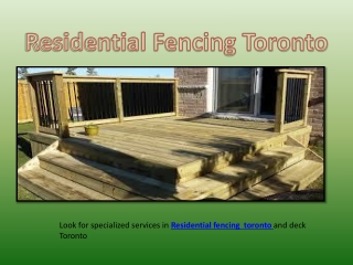 Residential and Garden Fencing Toronto