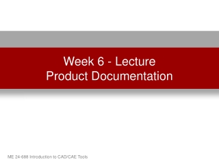 Week 6 - Lecture Product Documentation