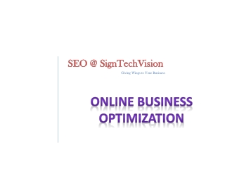 Online Business Optimization