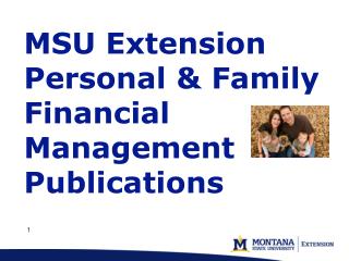 MSU Extension Personal & Family Financial Management Publications