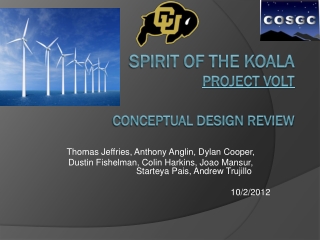 SPIRIT of the Koala Project VOLT Conceptual Design Review