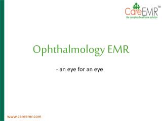 Ophthalmology healthcare solutions