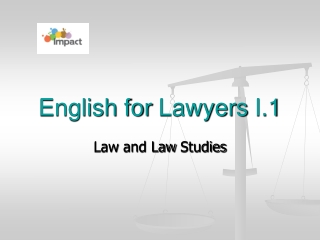 English for Lawyers I.1