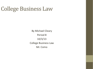 College Business Law