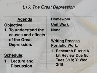 L16: The Great Depression