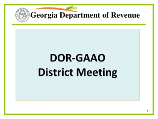 DOR-GAAO District Meeting